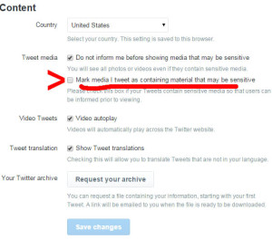 twitter settings