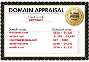 domain name appraisal certificate scam